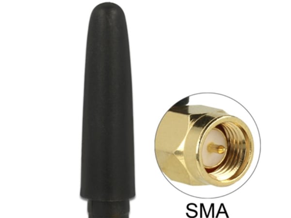 Delock ISM 433 MHz Antenna - Antenne - 5 cm - 1 dBi - rundtstrålende - svart
