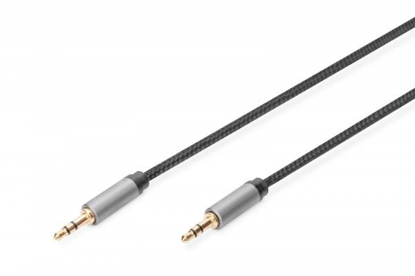 DIGITUS - Lydkabel - mini-phone stereo 3.5 mm hann til mini-phone stereo 3.5 mm hann - 1.8 m - dobbeltisolert - svart