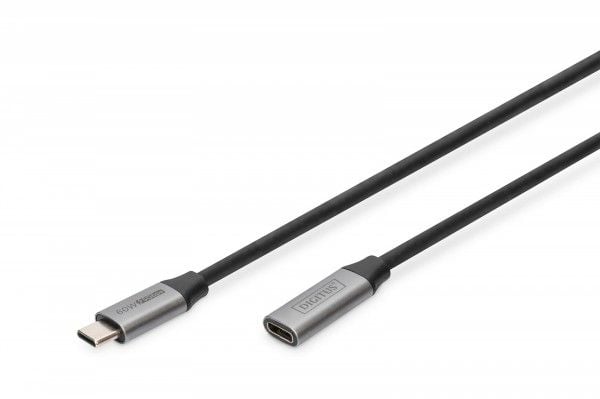 DIGITUS - USB-forlengelseskabel - USB-C (hann) til USB-C (hunn) - USB 3.1 - 1 m - 4K-støtte - svart