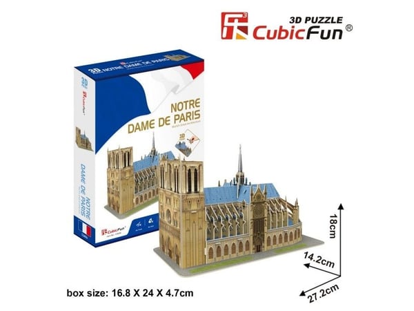 Cubicfun 3D-puslespill - Notre Dame-katedralen (GXP-641767)