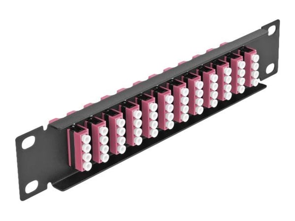 Delock - Patch-panel - LC MM X 48 - svart - 1U - 10"