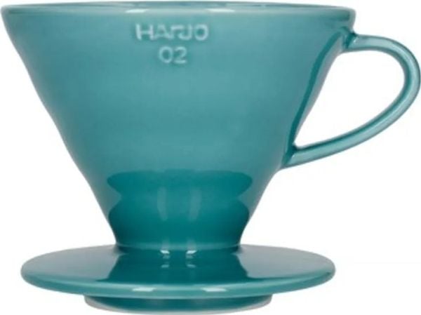 Hario V60-02 keramisk kaffetrakterholder, turkisgrønn