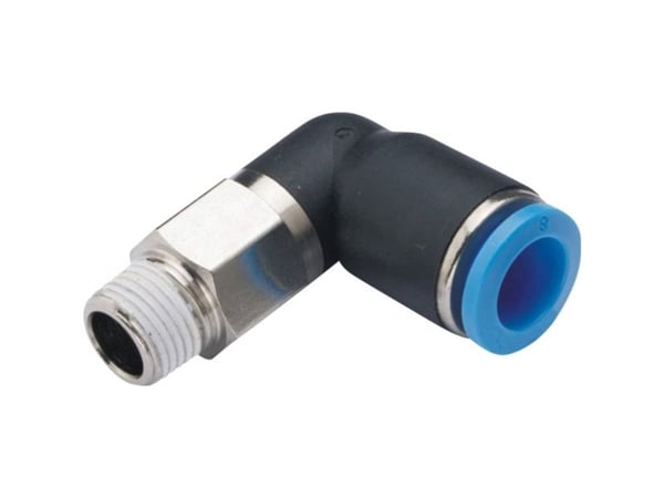 TRU COMPONENTS vinkelkoppling GPL6-01 rör Ø 6 mm, gängmått R1/8, 1 st