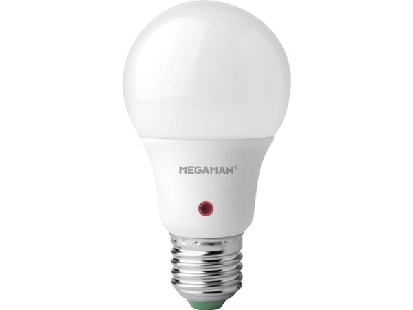 Megaman MM48532 LED-lampe RGB EEK F E27 pæreform 8,8 W = 60 W varm hvit Ø 60 mm x 109 mm inkl. dagslyssensor 1 stk
