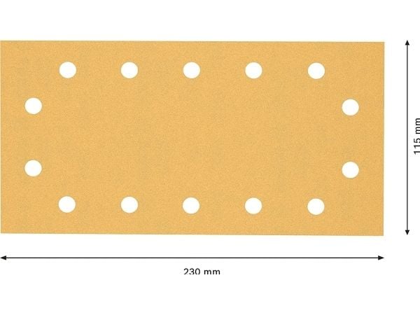 Bosch Expert C470 pussesandpapir, 115 x 280 mm, K120 (10 stk, for eksenterslipere)