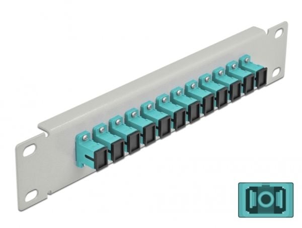 Delock - Koblingspanel - SC MM X 12 - grå - 1U - 10"