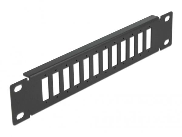 Delock - Patchpanel (blank) - sortering - 1U - 10" - 12 porter