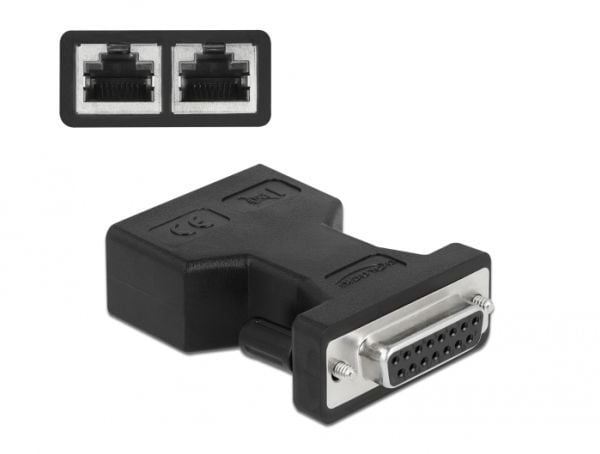 Delock - Ingångsadapter för spel - Attachment Unit Interface (AUI) - svart