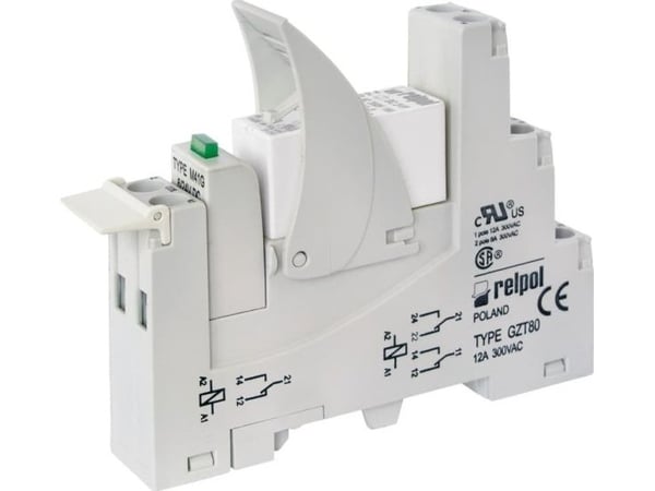 Relpol 2P AC1 8A 250V DC1 8A 24V rajapintarele GZT80 AgNi-pistorasialla PI84-024AC-M91G-TS-2012 862106