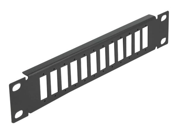 Delock - Patchpanel (blank) - sortering - 1U - 10" - 12 porter
