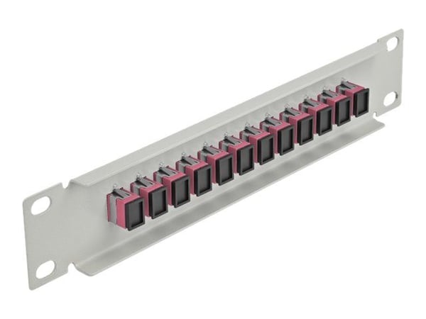 Delock - Koblingspanel - rackmonterbar - SC MM X 12 - grå, fiolett - 1U - 10"