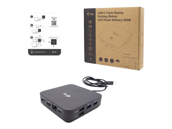 i-Tec - Dokkingstasjon - USB-C / Thunderbolt 3/USB4 - 2 x DP, HDMI - 1GbE
