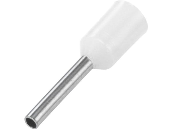 TRU COMPONENTS 1572428 Kaapelikengät 0,50 mm² Osittain eristetty Valkoinen 100 kpl