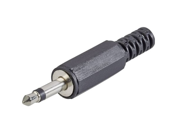 TRU COMPONENTS 1559792 Jakkipistoke 3,5 mm Liitin, suora Napojen lukumäärä: 2 Mono Musta 1 kpl