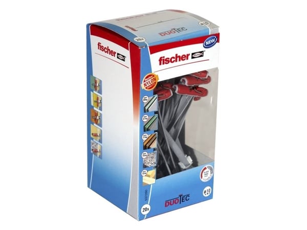 Fischer DUOTEC 10, Väggplugg, Betong, Grå, 50 mm, 1 cm, 4,5 mm