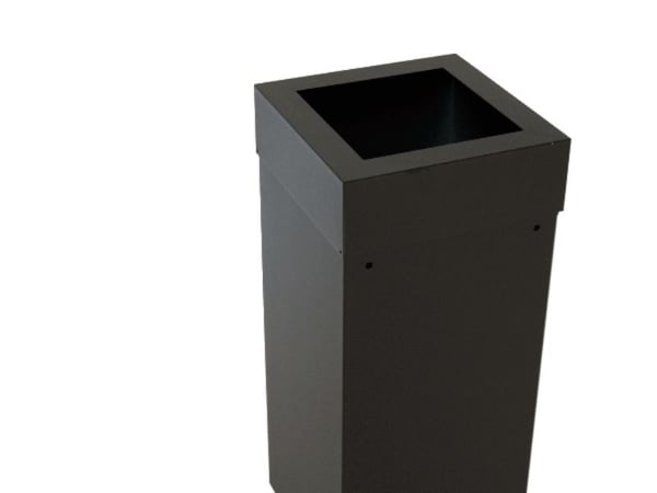 Affaldsbeholder Ivar 60L Sort firkantet hul