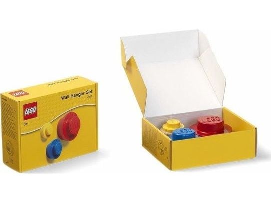 Lego seinäripustimet 3 kpl punainen, sininen, keltainen
