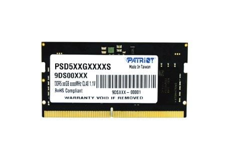 Patriot Signature Line - DDR5 - modul - 16 GB - SO DIMM 262-pin - 4800 MHz / PC5-38400 - CL40 - 1.1 V - ikke-bufret - on-die ECC