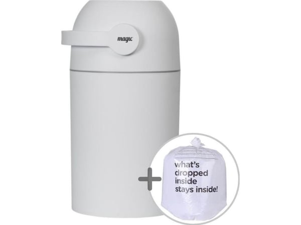 MA-C110WH-WASTE BASKET WHITE FOR 25 DIAPERS