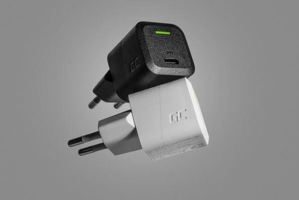 Green Cell - Strömadapter - PowerGaN - 33 Watt - 3 A - PD, GC Ultra Charge, Programmable Power Supply (PPS) (USB-C) - panter svart