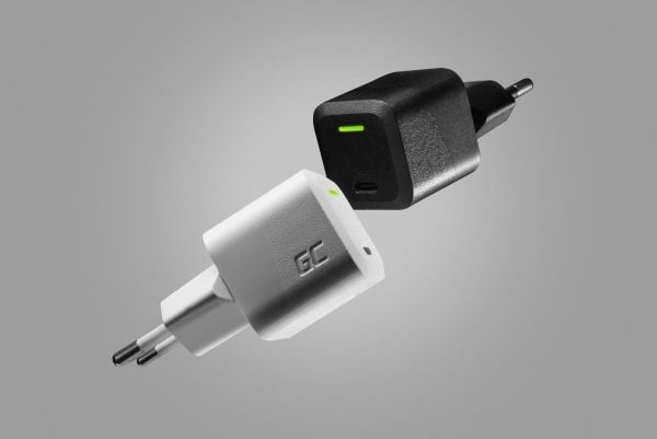 Green Cell - Strömadapter - PowerGaN - 33 Watt - 3 A - PD, GC Ultra Charge, Programmable Power Supply (PPS) (USB-C) - panter svart