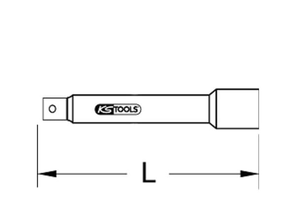 KS Tools 117.1453, Enkel enhet, Forlengelsesstang, Kromvanadiumstål, 56 g, 1 stykker