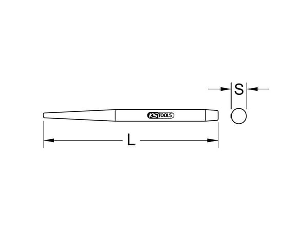 KS Tools 129.2170, Kull stål, 210 mm, 2,8 cm, 905 g, 1 stykker
