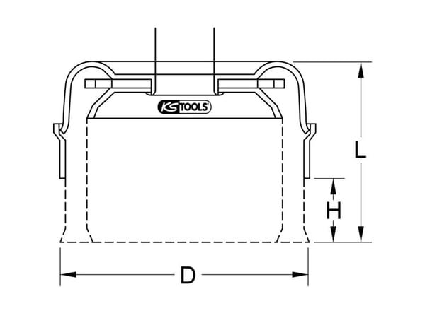 KS Tools 340.0026, Rød, Stål, Stål, Metallarbeid, 75 mm, 200 g