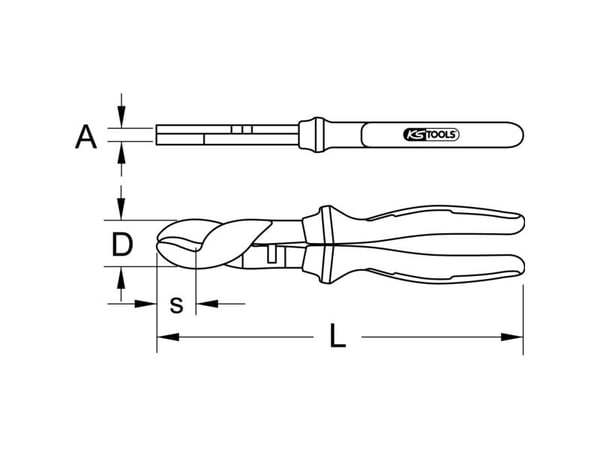 KS Tools 117.1122, Terästä, 1000 V, 165 mm
