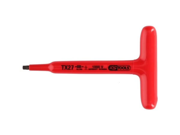 KS Tools 117.2415, Siivekkeellinen torx-koloavain, T25, Metallinen, Kromivanadiini-teräs, IEC 60900, 16 cm