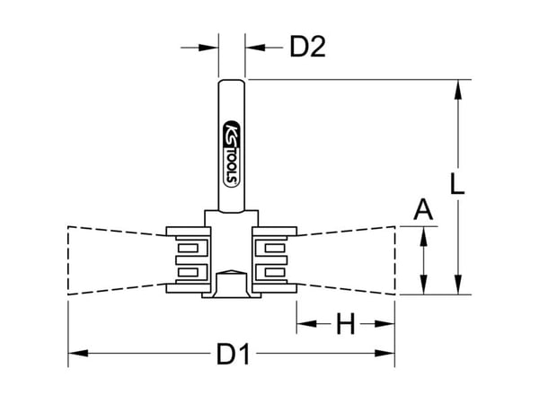 KS Tools 340.0035, Stål, Stål, Stål, Stål, 63 mm, 60 g
