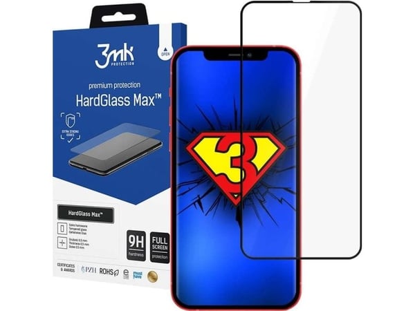 3MK herdet glass for skjerm 3mk HardGlass Max fingeravtrykk iPhone 13 Black