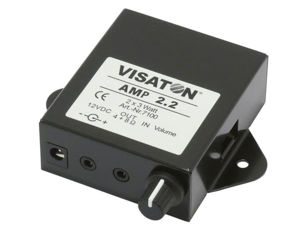 Visaton AMP 2.2, 2.0 kanaler, 3,3 W, 61 dB, 3,3 W, 2,1 W, 60 mV