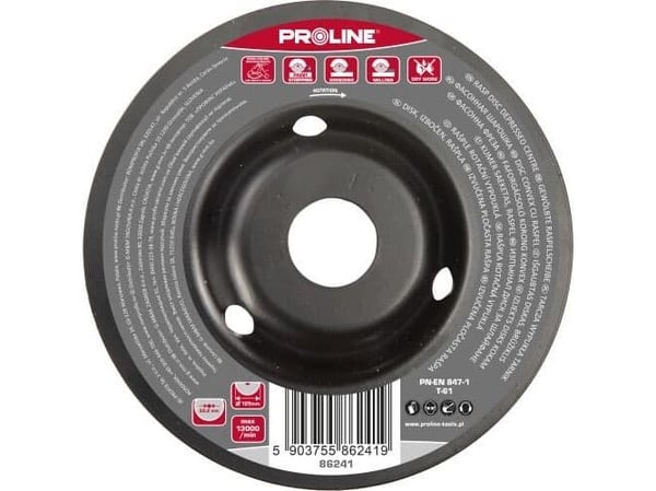 Profix slipeskive konveks grov 125 mm Proline