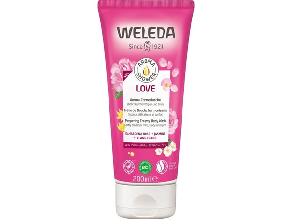 Weleda Aroma Shower LOVE, Badesåpe, 200 ml, Voksne, Unisex, Kropp, Normal hud