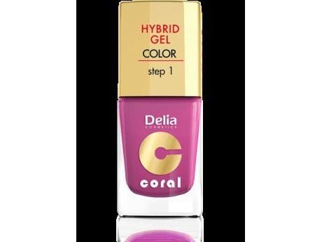 Delia Cosmetics Coral Hybrid Gel Negleemalje nr. 21 Fuchsia 11ml