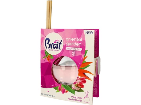 Brait luftfriskerpinner + Oriental Garden væske 1 oppr. (4 stk + 40 ml)