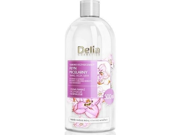 Delia Cosmetics micellær renselotion for alle hudtyper 500 ml