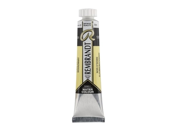 Rembrandt Watercolour Tube 20 ml Ivory Black 701
