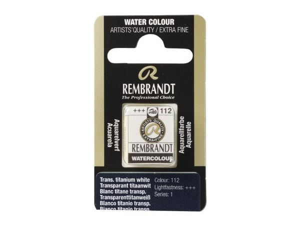 Rembrandt Watercolour Pan Transparent Titanium White 112