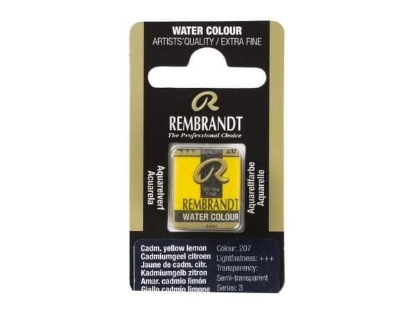 Rembrandt akvarellfarge Pan Cadmium Yellow Lemon 207