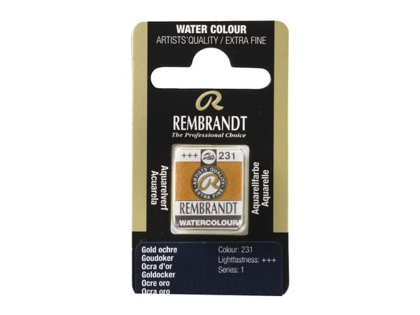 Rembrandt akvarellfarge i pan gold ochre 231