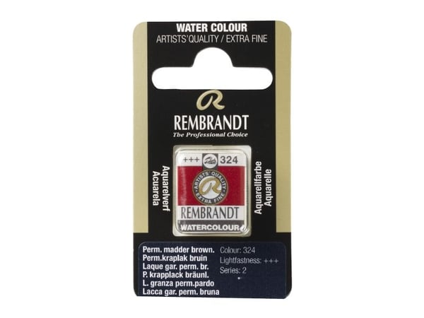 Rembrandt akvarellfärg i pan Permanent Madder Brownish 324