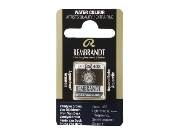 Rembrandt Watercolour Pan Vandyke Brown 403