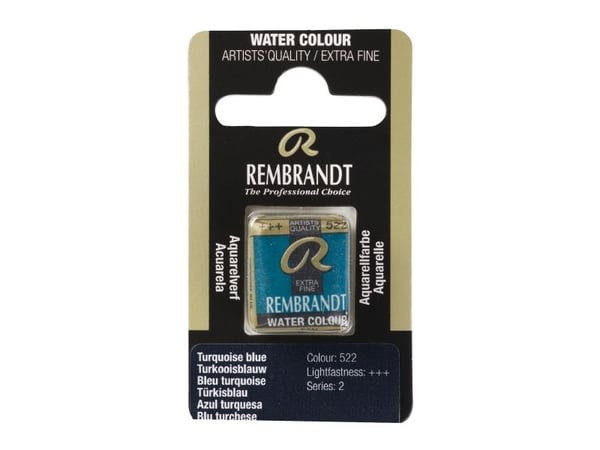 Rembrandt Watercolour Pan Turquoise Blue 522
