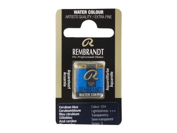 Rembrandt Watercolour Pan Cerulean Blue 534