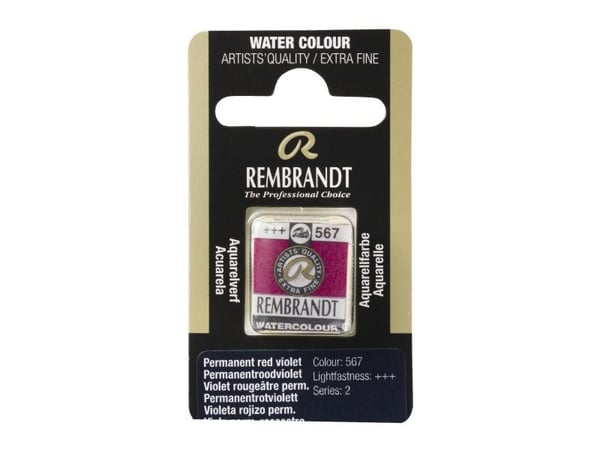 Rembrandt Watercolour Pan Permanent Red Violet 567