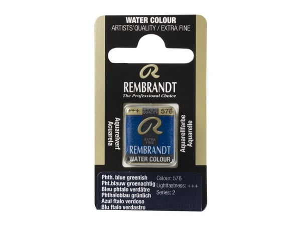 Rembrandt akvarell Pan Phthalo Blue Greenish 576