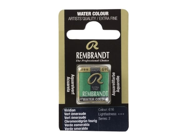 Rembrandt Watercolour Pan Viridian 616