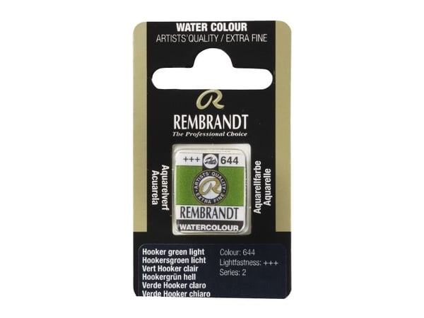 Rembrandt akvarellfarge Pan Hooker Green Light 644